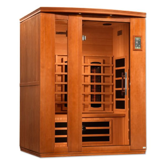 Dynamic Saunas Lugano 3 Person Low EMF Infrared Sauna (DYN-6336-02) - DYN-6336-02