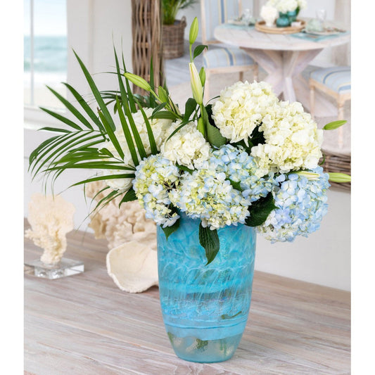 Park Hill Collection Coastal Cottage Amalfi Murano Glass Vase - EAB10728