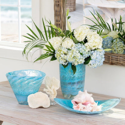 Park Hill Collection Coastal Cottage Amalfi Murano Glass Vase - EAB10728