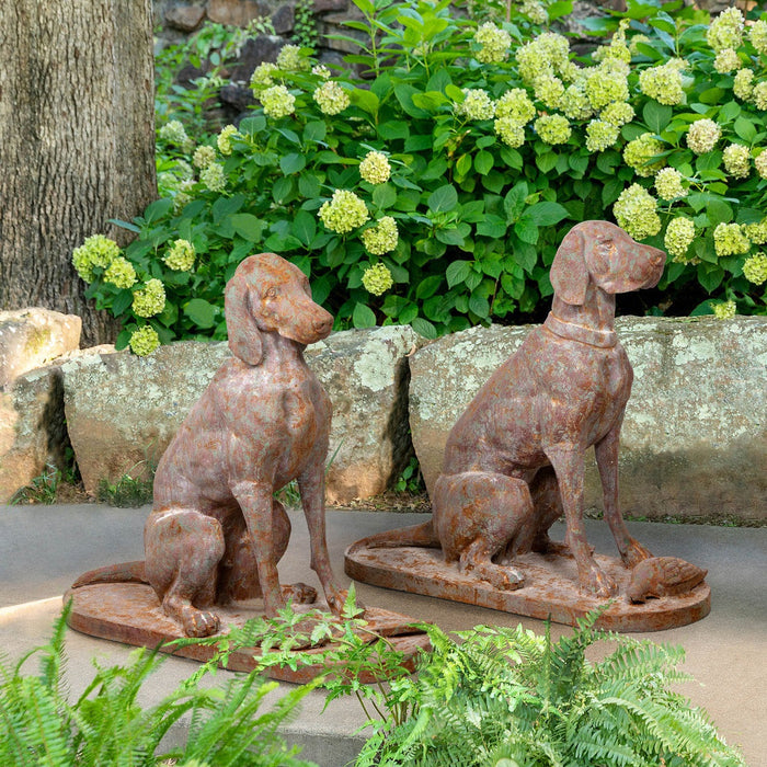 Lovecup Cast Iron Old World Hounds Pair L267 - 18677534556258