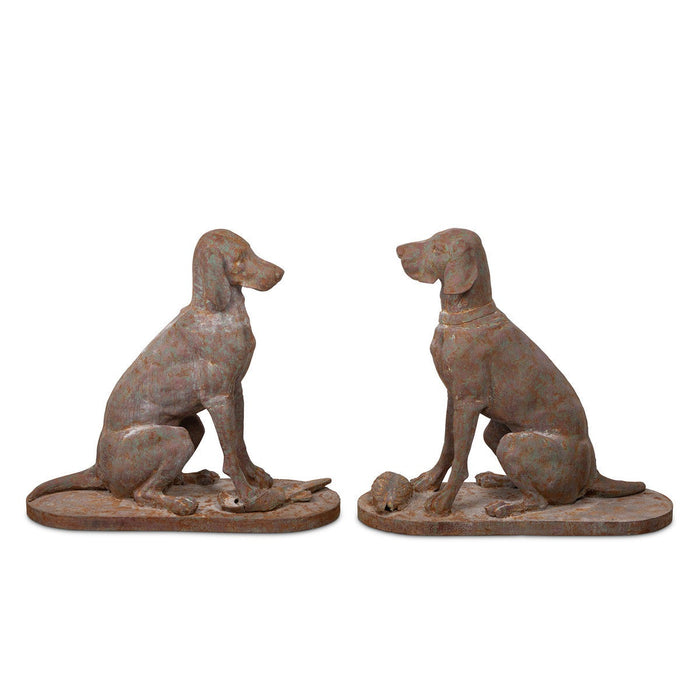 Lovecup Cast Iron Old World Hounds Pair L267 - 18677534556258