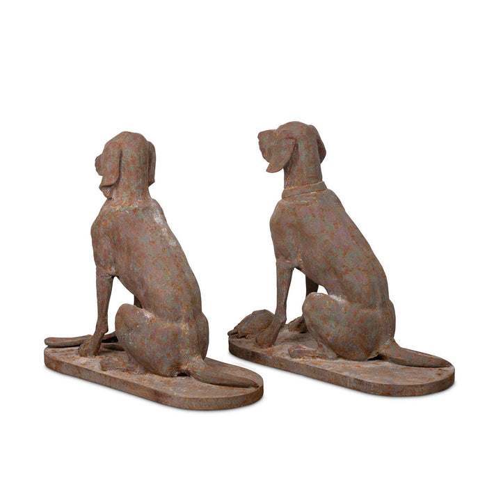 Lovecup Cast Iron Old World Hounds Pair L267 - 18677534556258