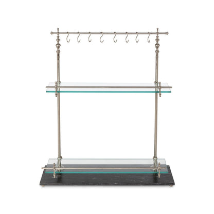 Park Hill Collection Park Hill Pantry & Cafe Black Marble and Iron Bistro Rack - EAW20187