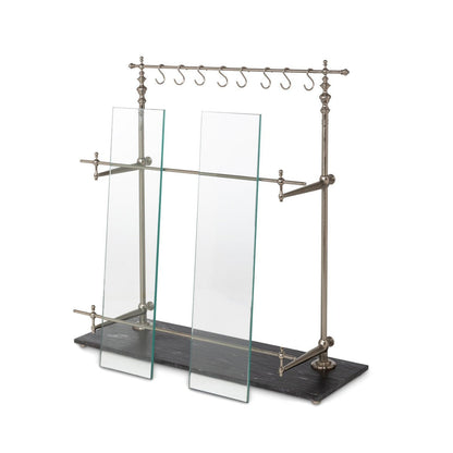Park Hill Collection Park Hill Pantry & Cafe Black Marble and Iron Bistro Rack - EAW20187