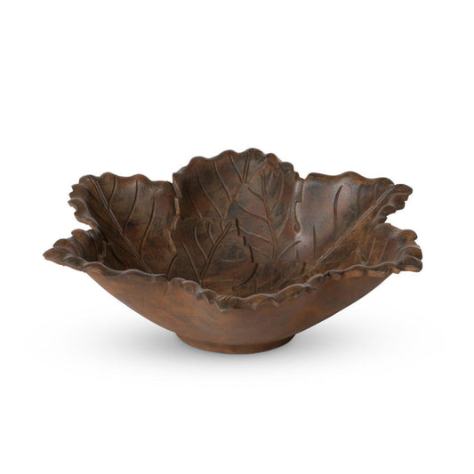 Park Hill Collection Cast Manor Aluminum Grape Leaf Serving Bowl - EAW20529
