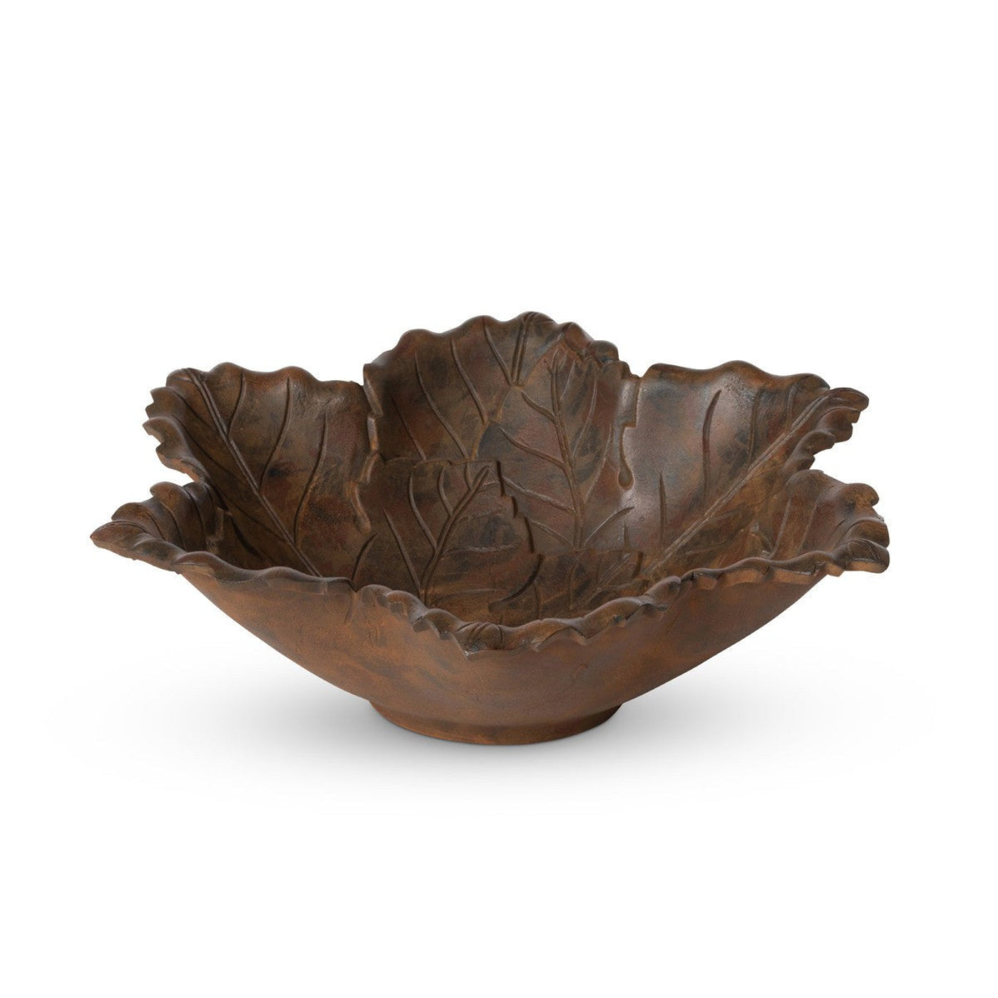 Park Hill Collection Cast Manor Aluminum Grape Leaf Serving Bowl - EAW20529