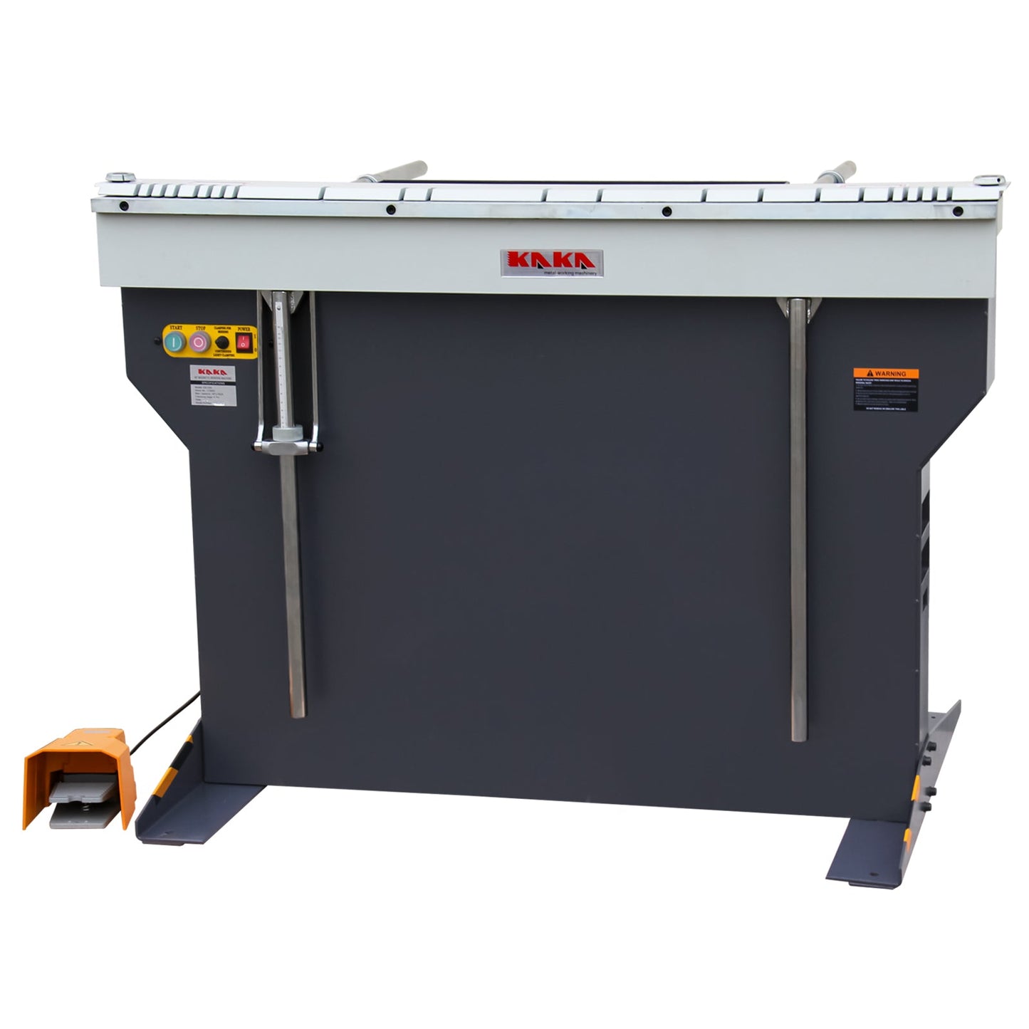 KAKA INDUSTRIAL Magnetic Pan and Box Brake, 48-Inch Electro Metal Brake Bender, 6-Ton 16-Gauge Box and Pan Brake, 220V Single Phase with Foot Pedal Control Siding Brake, Includes Clamp Bars EB-4816B - 173409