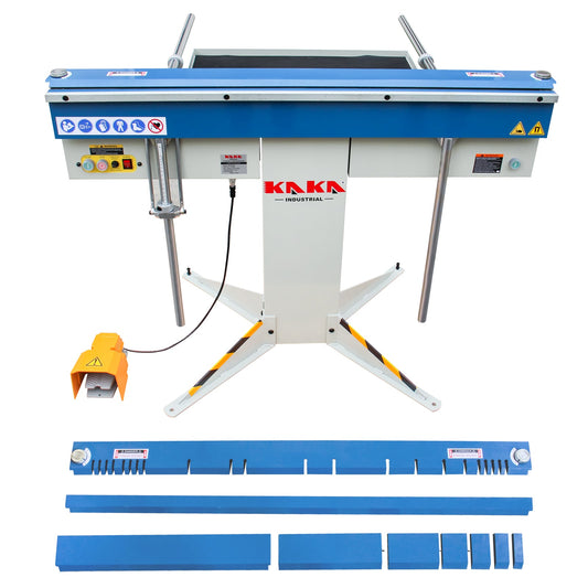 KAKA INDUSTRIAL Magnetic Pan and Box Brake, 48-Inch Electro Metal Brake Bender, 6-Ton 16-Gauge Box and Pan Brake, 220V Single Phase with Foot Pedal Control Siding Brake, Includes Clamp Bars EB-4816M - 173408V220