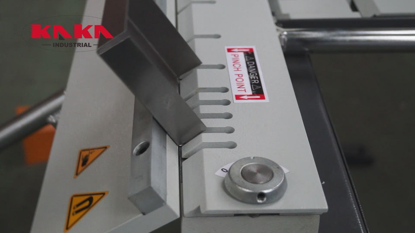 KAKA INDUSTRIAL Magnetic Pan and Box Brake, 48-Inch Electro Metal Brake Bender, 6-Ton 16-Gauge Box and Pan Brake, 220V Single Phase with Foot Pedal Control Siding Brake, Includes Clamp Bars EB-4816M - 173408V220