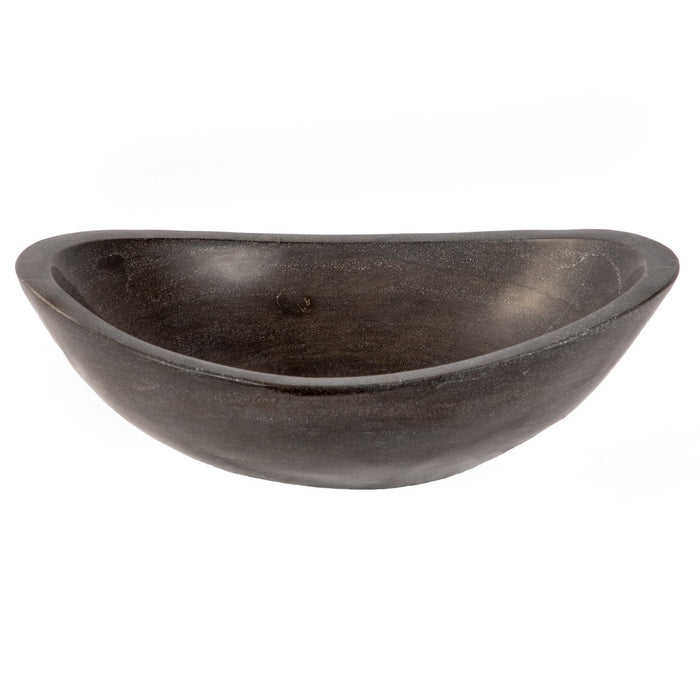 Eden Bath Honed Black Limestone Canoe Sink - EB_S005BL-H