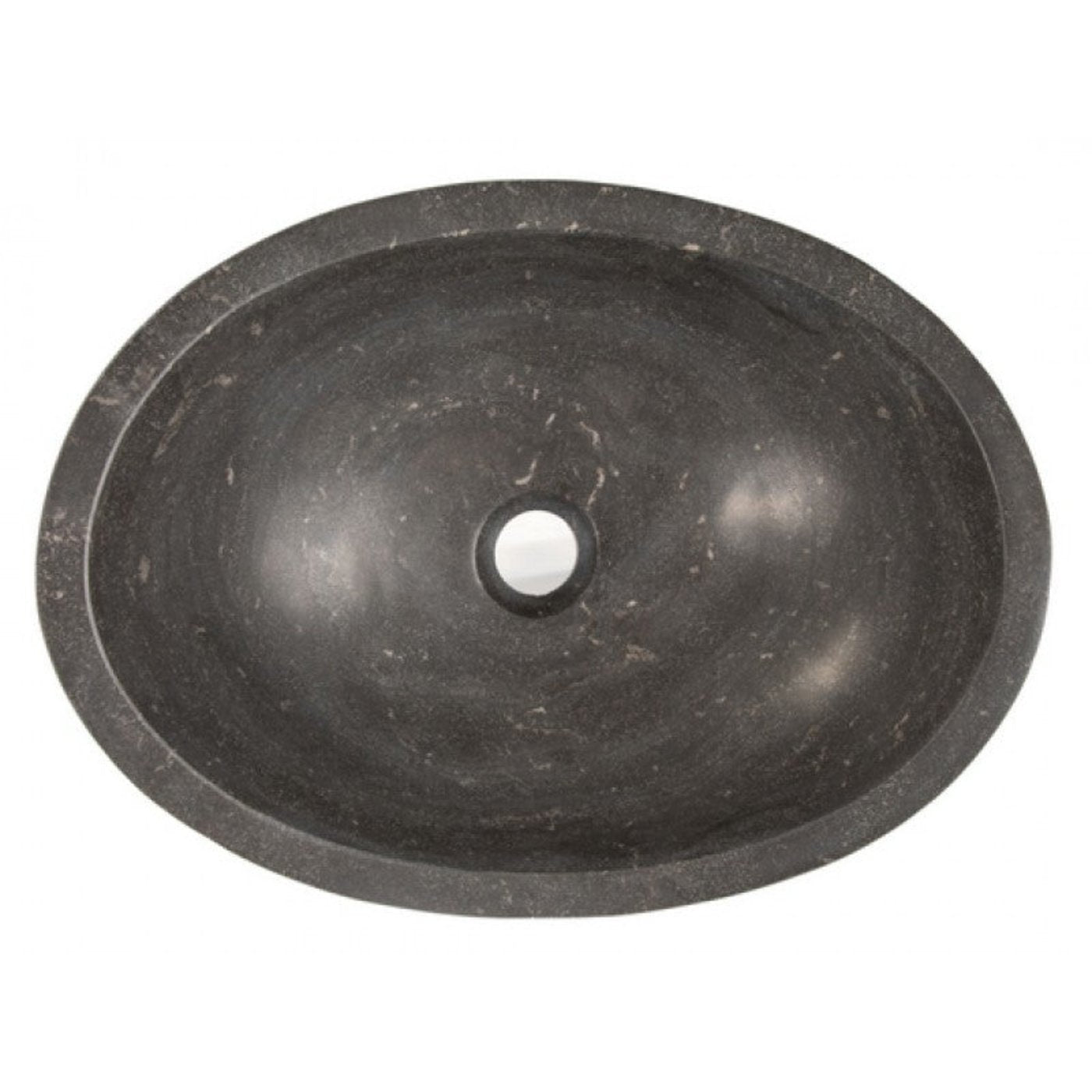 Eden Bath Honed Black Limestone Canoe Sink - EB_S005BL-H