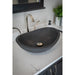 Eden Bath Honed Black Limestone Canoe Sink - EB_S005BL-H