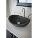 Eden Bath Honed Black Limestone Canoe Sink - EB_S005BL-H