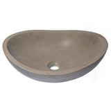 Eden Bath Stone Canoe Sink in Honed Molly Grey Marble - EB_S005MG-H