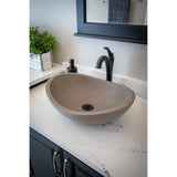 Eden Bath Stone Canoe Sink in Honed Molly Grey Marble - EB_S005MG-H