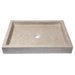 Eden Bath Rectangular Infinity Pool Sink in Polished Penny Grey Marble - EB_S006PG-P