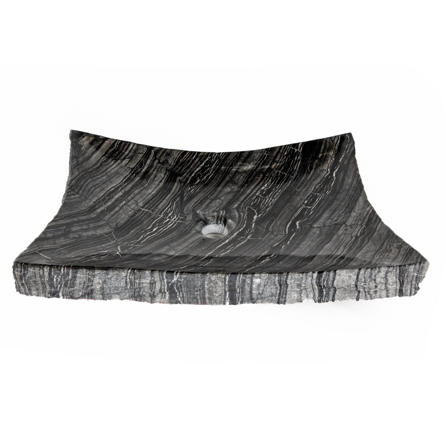 Eden Bath Wooden Black Marble Large Zen Sink - EB_S014WB-P