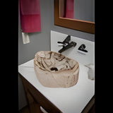 Eden Bath Natural Stone Vessel Sink - Petrified Wood - EB_S028PW-P