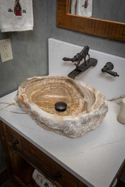Eden Bath Natural Stone Sink - Jurassic Onyx - EB_S029JO-P