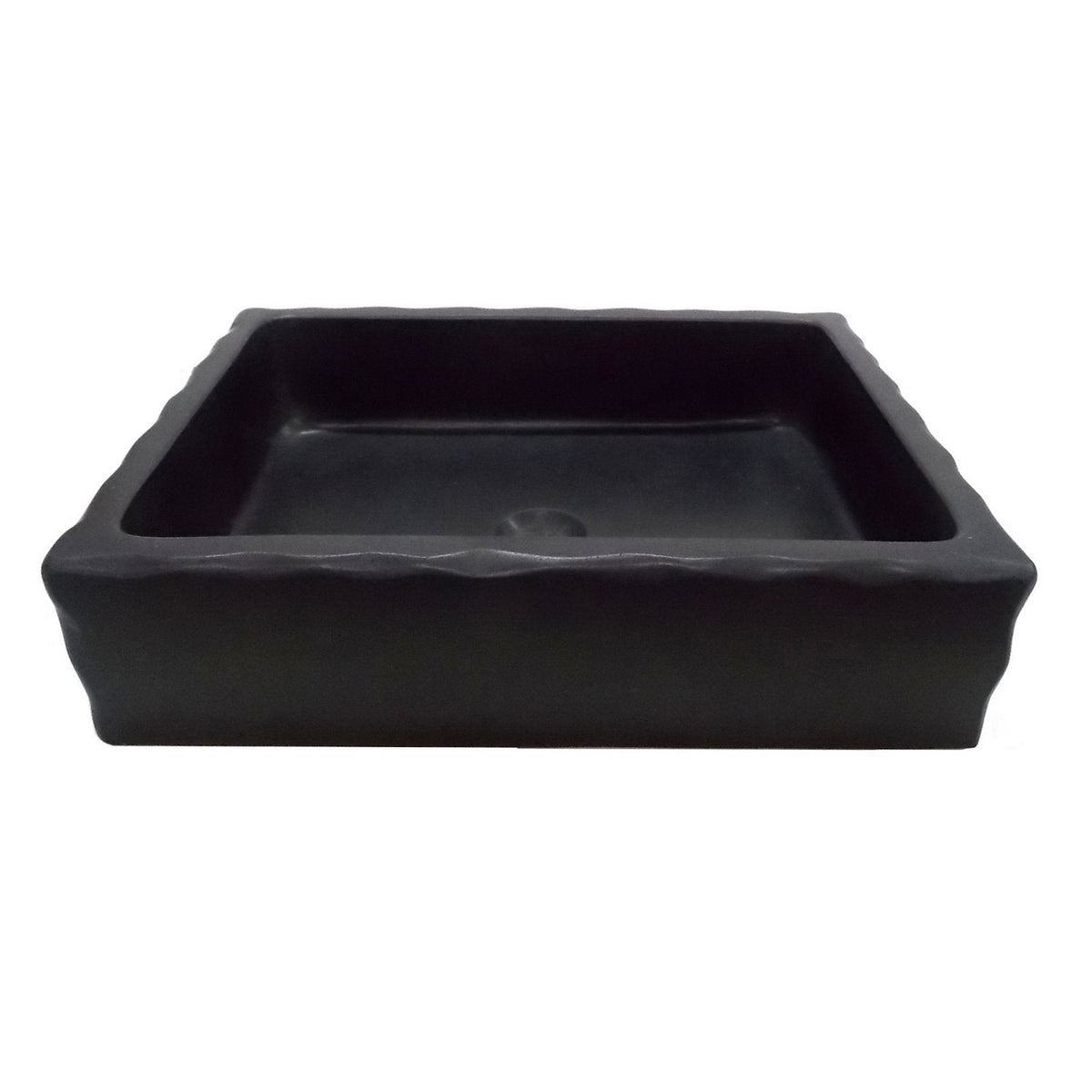 Eden Bath Antique Rectangular Lava Stone Vessel Sink Honed - EB_S037LS-H