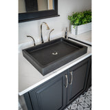 Eden Bath Rectangular Vessel Sink - Honed Lava Stone - EB_S040LS-H