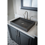 Eden Bath Rectangular Vessel Sink - Honed Lava Stone - EB_S040LS-H