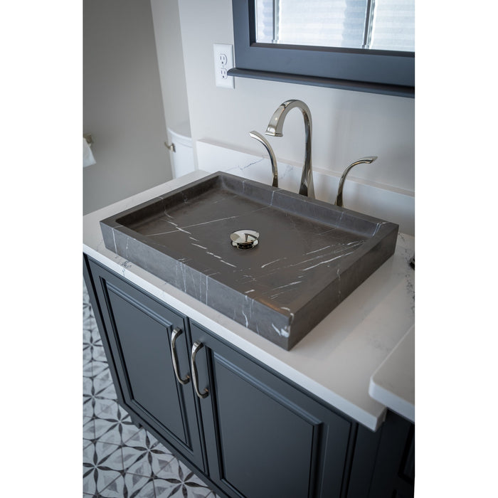 Eden Bath Rectangular Vessel Sink in Honed Pietra Grey Marble - EB_S040PI-H