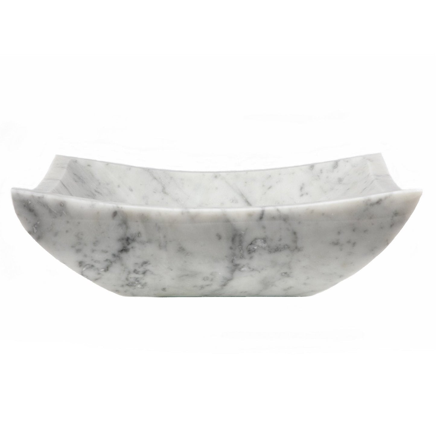 Eden Bath Square Deep Zen Sink - Carrara Marble - EB_S041CW-P