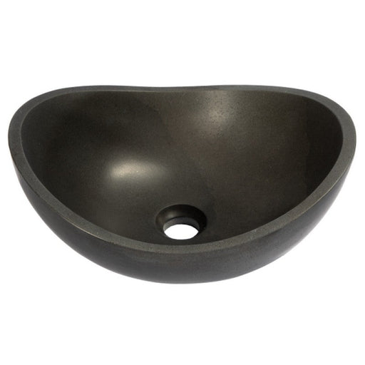 Eden Bath Small Lava Stone Canoe Vessel Sink - EB_S043LS-H