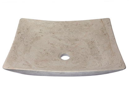 Eden Bath Thin Lipped Deep Zen Sink in Polished Penny Grey Marble - EB_S054PG-P