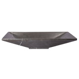 Eden Bath Ultra Modern Rectangular Vessel Sink in Honed Pietra Grey Marble - EB_S055PI-H