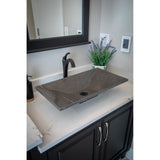 Eden Bath Ultra Modern Rectangular Vessel Sink in Honed Pietra Grey Marble - EB_S055PI-H