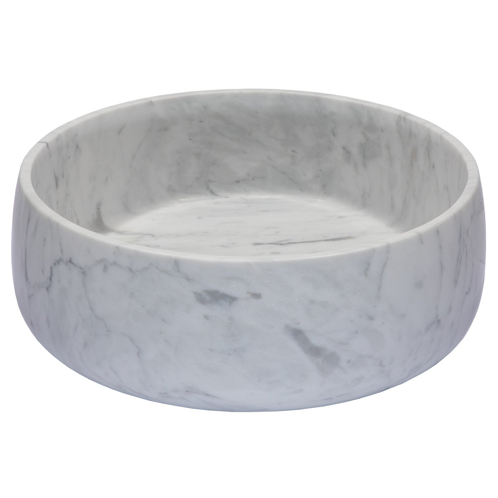 Eden Bath Rounded Vessel Sink in White Carrara Marble - EB_S057CW-P