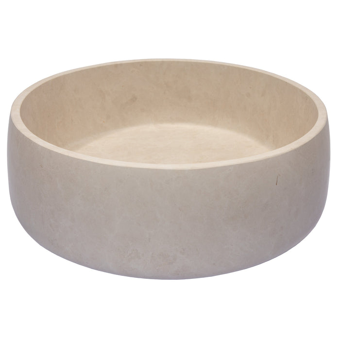 Eden Bath Rounded Vessel Sink in Beige Marble - EB_S057NB-H