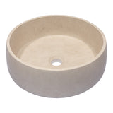 Eden Bath Rounded Vessel Sink in Beige Marble - EB_S057NB-H