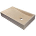 Eden Bath Rectangular Slopes Vessel Sink in Honed Galala Beige Marble - EB_S194GB-H