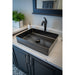 Eden Bath Rectangular 19 x 14 1/2" Stainless Steel Bathroom Vessel Sink with Drain in Black - EB_SS002BK