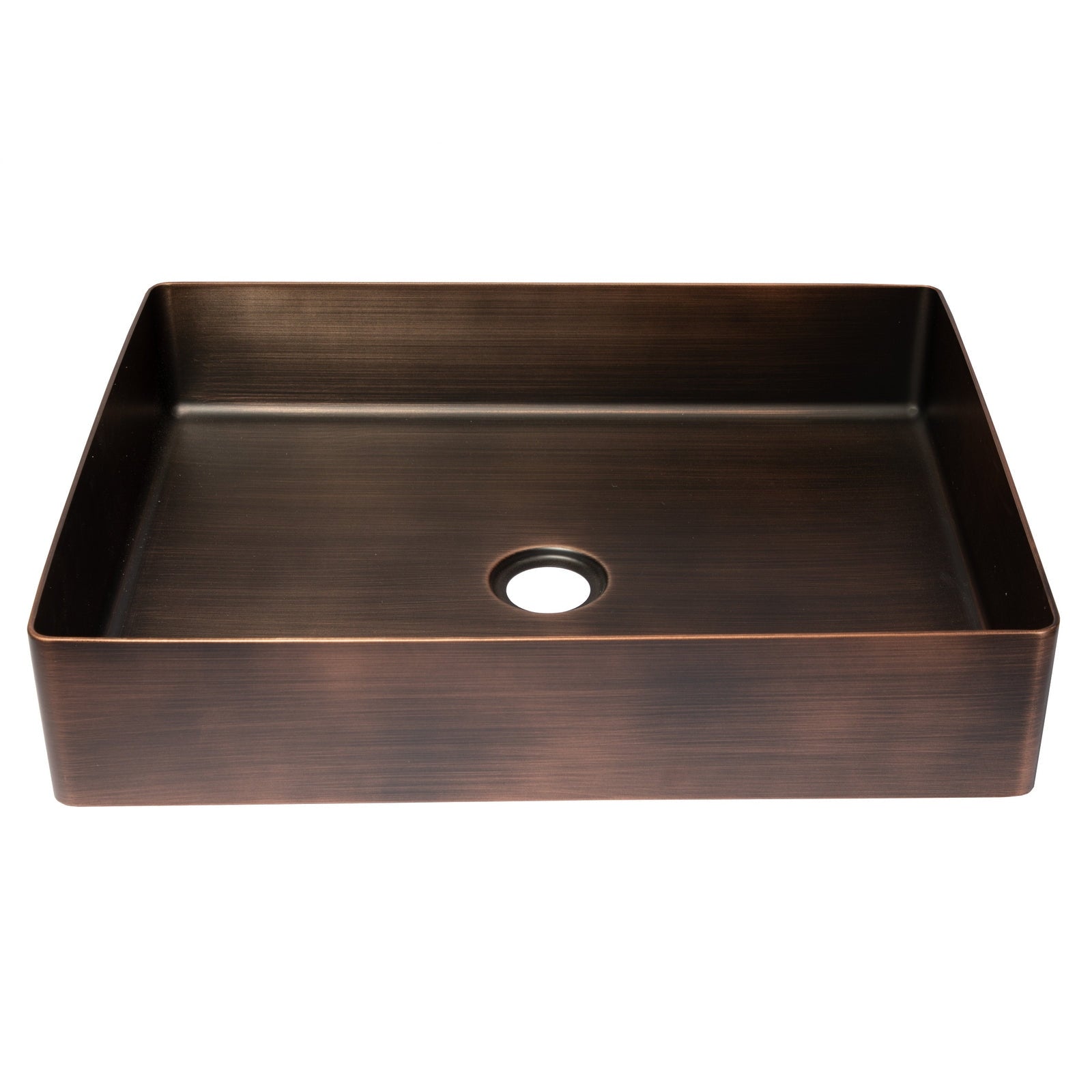 Eden Bath Rectangular 19 x 14 1/2" Stainless Steel Bathroom Vessel Sink with Drain in Bronze - EB_SS002BZ