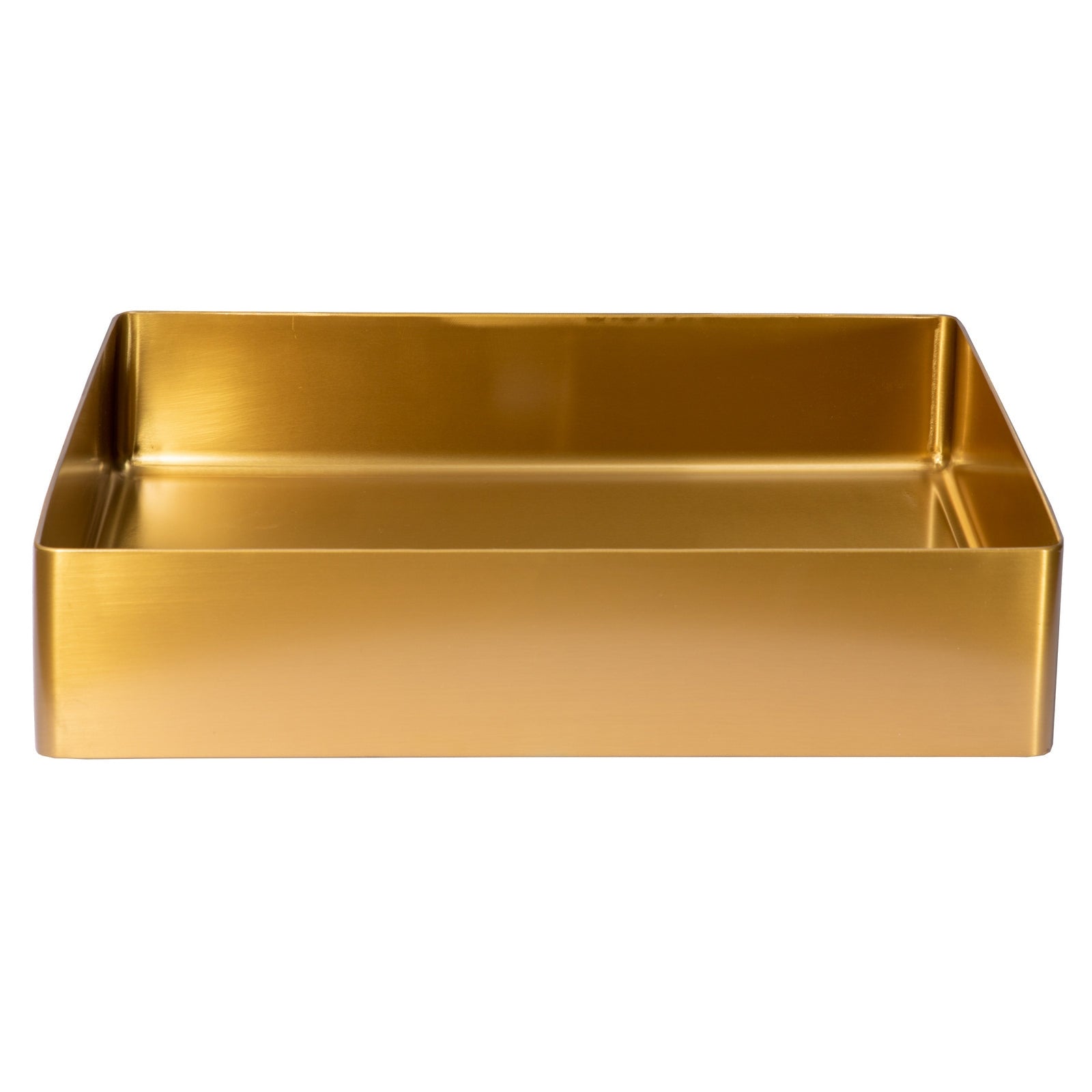 Eden Bath Rectangular 19" x 14 1/2" Stainless Steel Bathroom Vessel Sink with Drain in Gold - EB_SS002GD