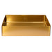 Eden Bath Rectangular 19" x 14 1/2" Stainless Steel Bathroom Vessel Sink with Drain in Gold - EB_SS002GD