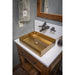 Eden Bath Rectangular 19" x 14 1/2" Stainless Steel Bathroom Vessel Sink with Drain in Gold - EB_SS002GD