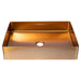 Eden Bath Rectangular 19" x 14 1/2" Stainless Steel Bathroom Vessel Sink with Drain in Rose Gold - EB_SS002RG