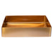 Eden Bath Rectangular 19" x 14 1/2" Stainless Steel Bathroom Vessel Sink with Drain in Rose Gold - EB_SS002RG