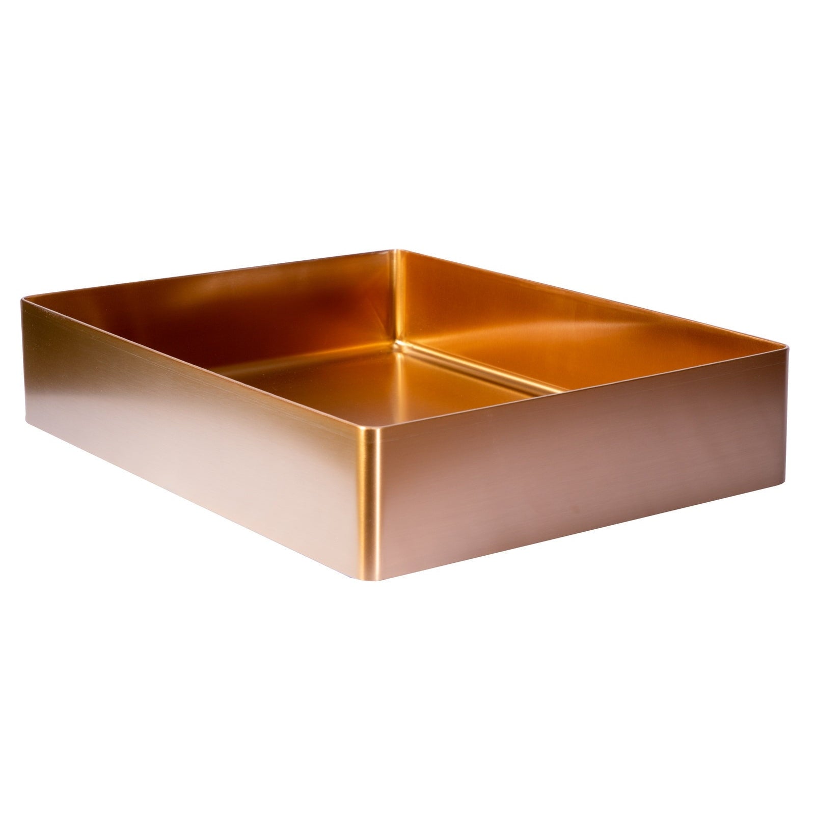 Eden Bath Rectangular 19" x 14 1/2" Stainless Steel Bathroom Vessel Sink with Drain in Rose Gold - EB_SS002RG