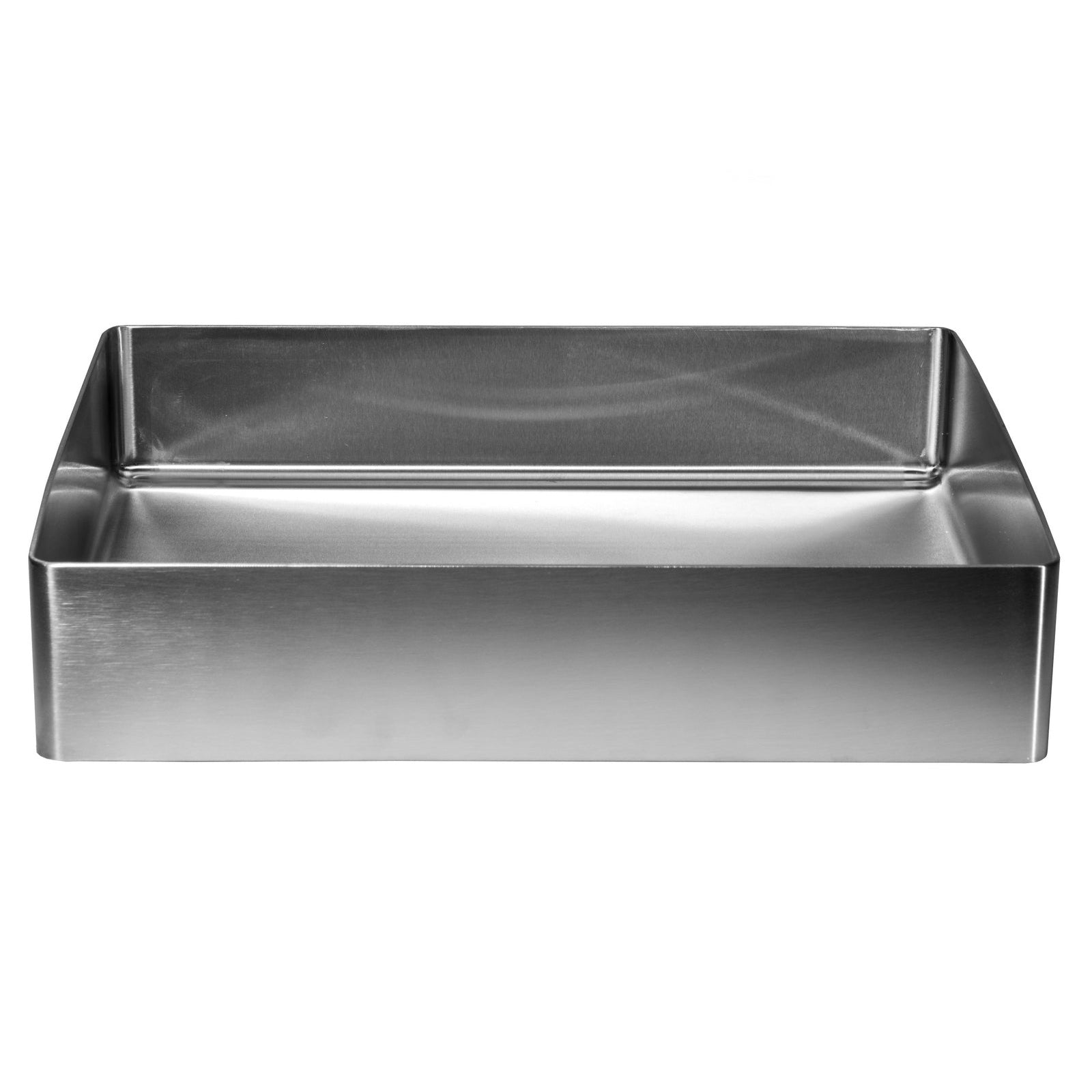 Eden Bath Rectangular 19" x 14 1/2" Stainless Steel Bathroom Vessel Sink with Drain in Silver - EB_SS002SV