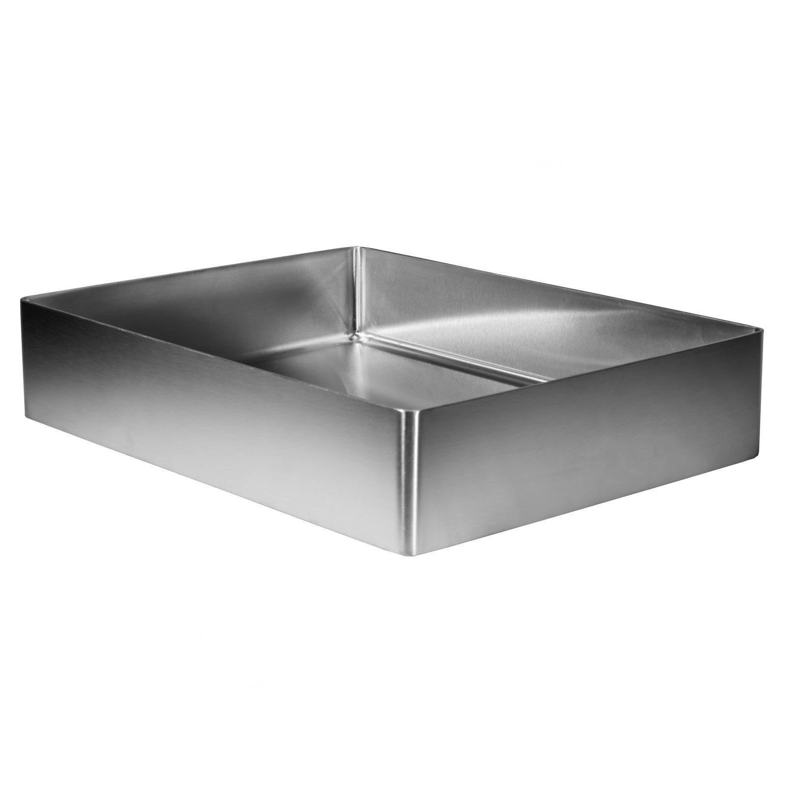 Eden Bath Rectangular 19" x 14 1/2" Stainless Steel Bathroom Vessel Sink with Drain in Silver - EB_SS002SV