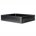 Eden Bath Rectangular 18 3/4 x 15 3/4" Thick Rim Stainless Steel Bathroom Vessel Sink with Drain in Black - EB_SS004BK