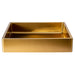 Eden Bath Rectangular 18 3/4" x 15 3/4" Thick Rim Stainless Steel Bathroom Vessel Sink with Drain in Gold- EB_SS004GD