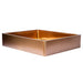 Eden Bath Rectangular 18 3/4" x 15 3/4" Thick Rim Stainless Steel Bathroom Vessel Sink with Drain in Rose Gold - EB_SS004RG