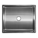 Eden Bath Rectangular 18 3/4" x 15 3/4" Thick Rim Stainless Steel Bathroom Vessel Sink with Drain in Silver - EB_SS004SV